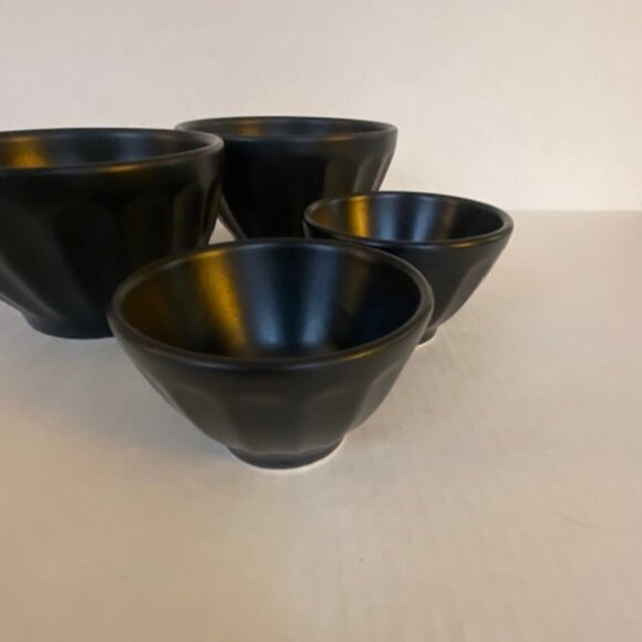 Anthropologie Matt Black 2 Cereal 2 Mini Latte Bowls - Picture 8 of 10